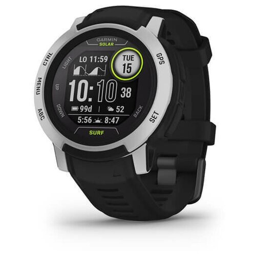 Спортивные часы Garmin Instinct 2 Solar Surf черный с белым безелем Черный