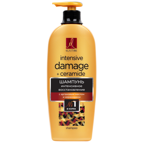 Шампунь для интенсивного восстановления волос, Elastine, Moroccan Argan oil, 680 мл шампунь для поврежденных волос damage care