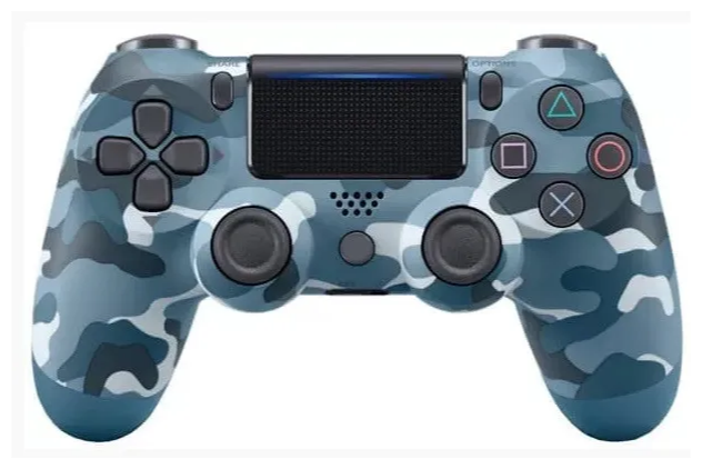 Беспроводной Bluetooth Геймпад для PlayStation 4 с Принтом Хаки Синий / PS4 Камуфляж / Блютуз - Джойстик для Пк / PC / Android / OS