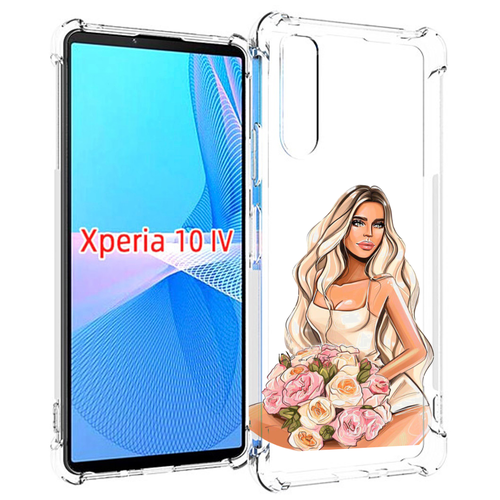 Чехол MyPads Нежная-девушка женский для Sony Xperia 10 IV (10-4) задняя-панель-накладка-бампер