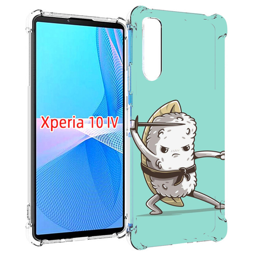 Чехол MyPads злой суши детский для Sony Xperia 10 IV (10-4) задняя-панель-накладка-бампер