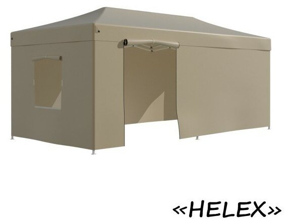 Helex Тент-шатер быстросборный Helex 4362 3x6х3м полиэстер бежевый - фотография № 6