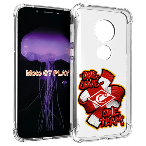 Чехол MyPads ФК спарак 1 любовь для Motorola Moto G7 Play задняя-панель-накладка-бампер