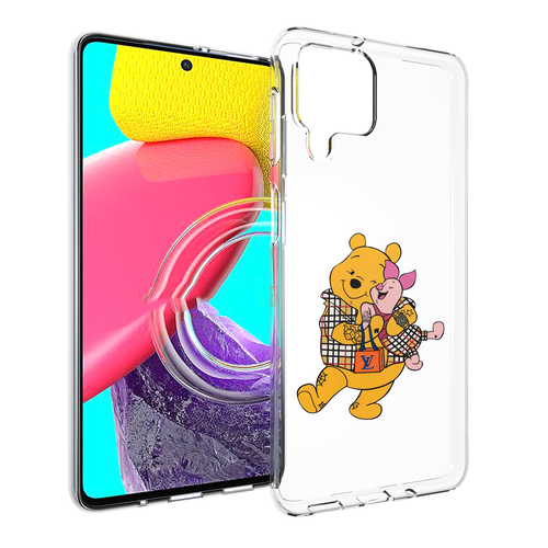 Чехол MyPads модный-медведь-из-винни-пуха для Samsung Galaxy M53 (SM-M536) задняя-панель-накладка-бампер