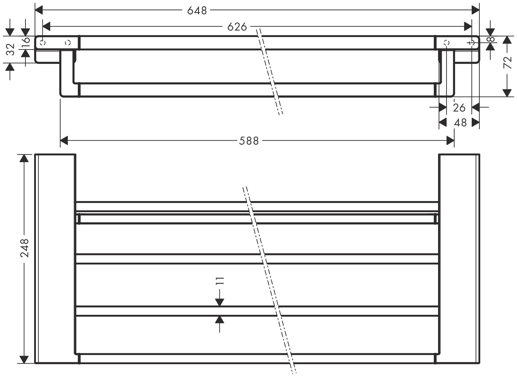 Держатель для полотенец Hansgrohe AddStoris 41751670 - фотография № 2