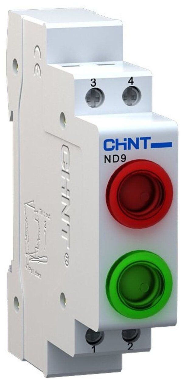 CHINT Индикатор ND9-2/gr красный+зелёный, AC/DC230В (LED) (R)
