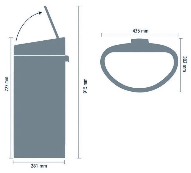 Мусорное ведро Brabantia Touch Bin New - фото №5