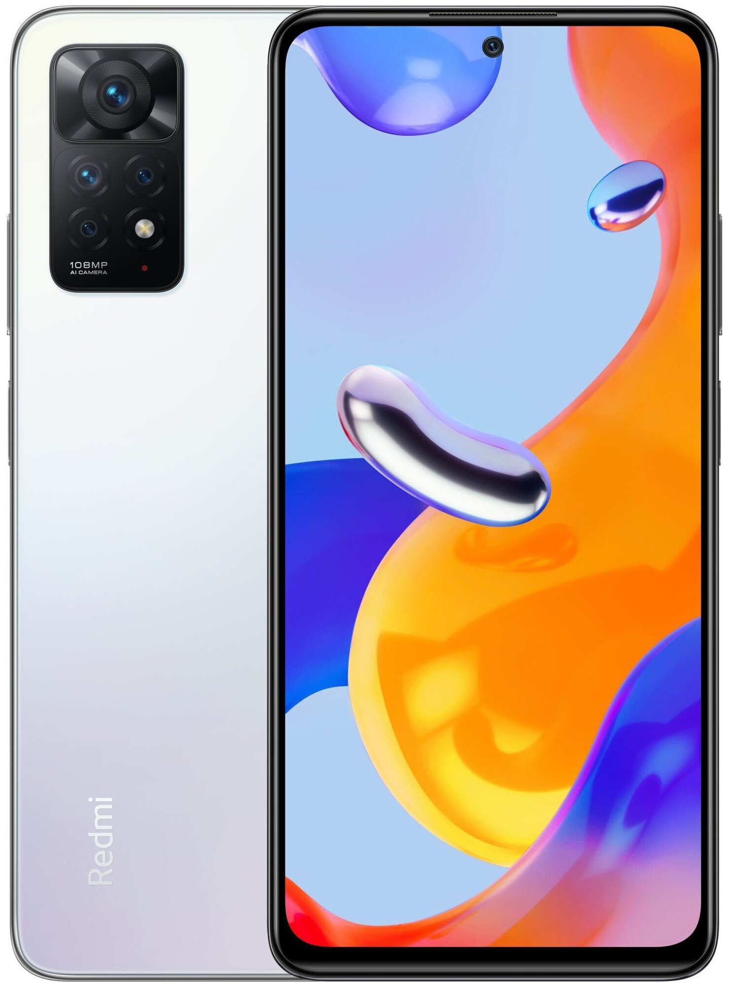 Смартфон Xiaomi Redmi Note 11 Pro K6T Polar White/6.67"FHD+(120Hz)/MDG96/8GB/128GB/And11/108+8+2+2/NFC/5000mAh