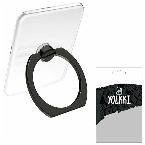 Держатель-кольцо черного цвета для телефона