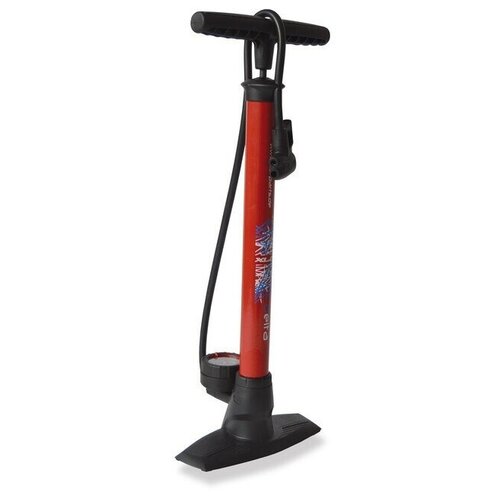 Насос XLC Floor pump 'Delta' PU-S04 11 bar, red, with Dualhead насос xlc alu mini pump mtb pu m02 7 bar black