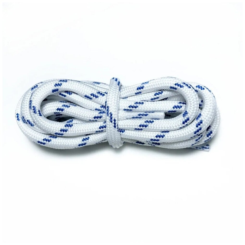Шнурки LENKO белые с синими вкраплениями 80 см