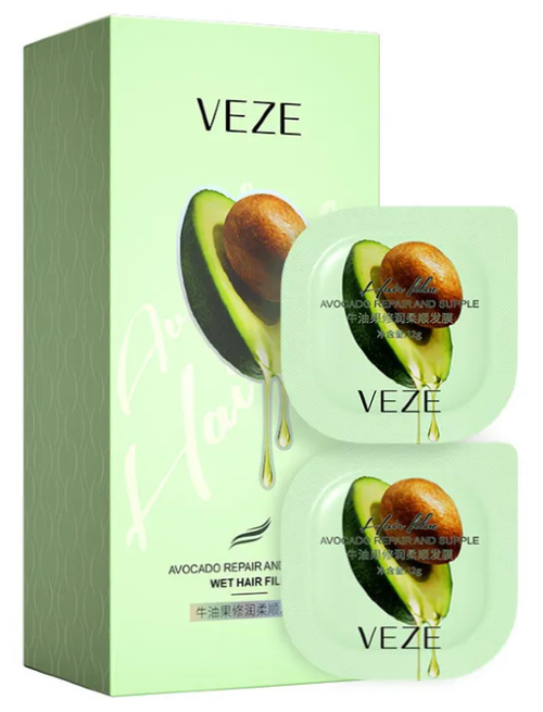 Маска для волос с экстрактом авокадо Avocado Repair And Supple Wet Hair Film, 12г*6 шт