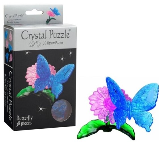 Пазл 3D Crystal Puzzle Бабочка голубая