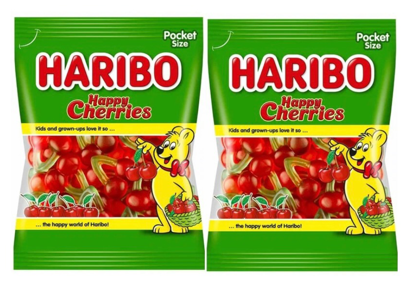 Жевательный мармелад Haribo Happy Cherries/Веселые Вишенки 2 пакета по 75 гр. Арт. 3077-2 - фотография № 1