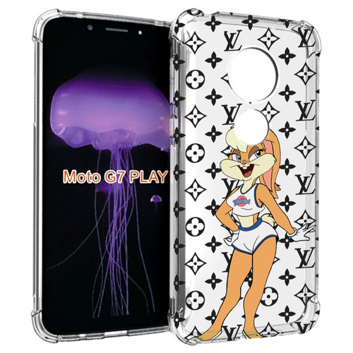 Чехол MyPads красивый-принт-на-чехол женский для Motorola Moto G7 Play задняя-панель-накладка-бампер