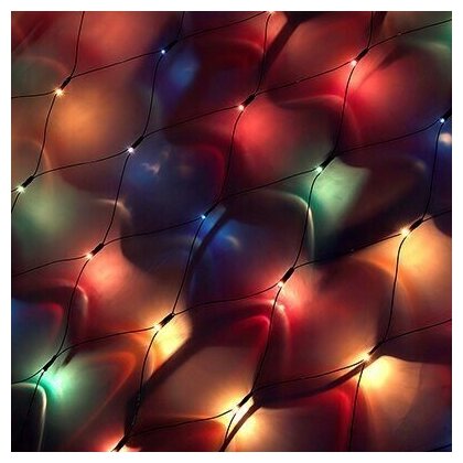 Гирлянда электрическая сеть сноу БУМ 144 лампы  1 5x1 5м  мультицвет  8 режимов