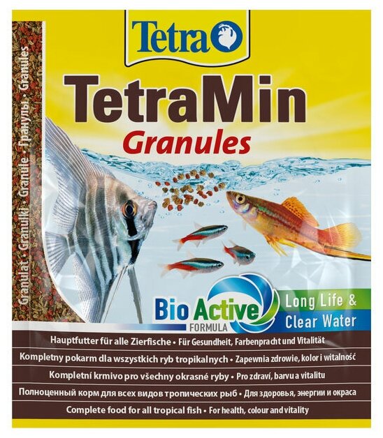 TetraMin Granules (гранулы) для всех видов декоративных рыб 15 г. - фотография № 9