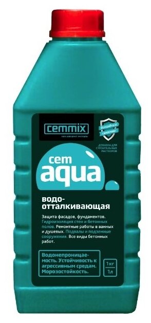 Добавка водоотталкивающая Cemmix CemAqua, 1 л