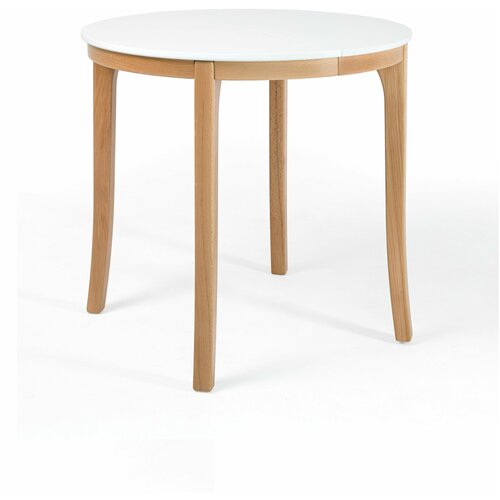 Стол обеденный, круглый раздвижной пайн, диаметр 90 см. Сканди