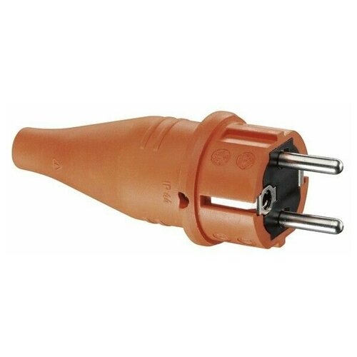 Вилка прямая c/з 16А IP44 оранжевая каучук ABL SURSUM