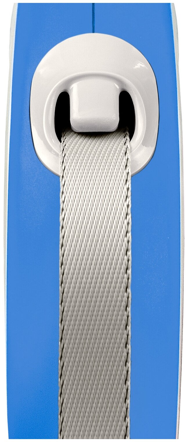 Flexi рулетка NEW LINE Comfort M (до 25 кг) лента 5 м серый/синий, 1 шт