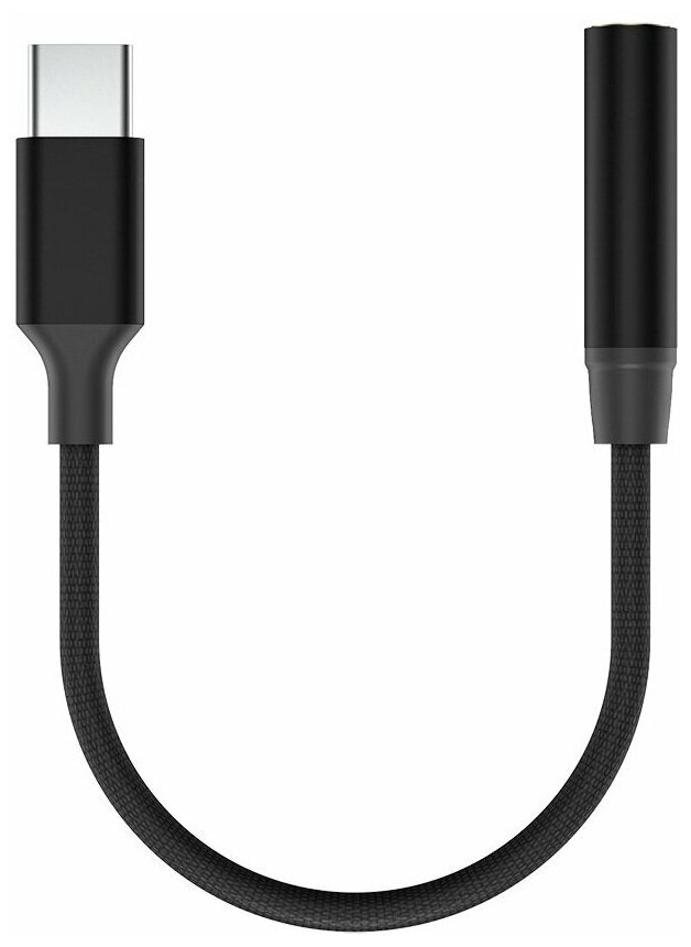 Адаптер USB Type-C - AUX (3.5mm) (black) Olmio - фото №1