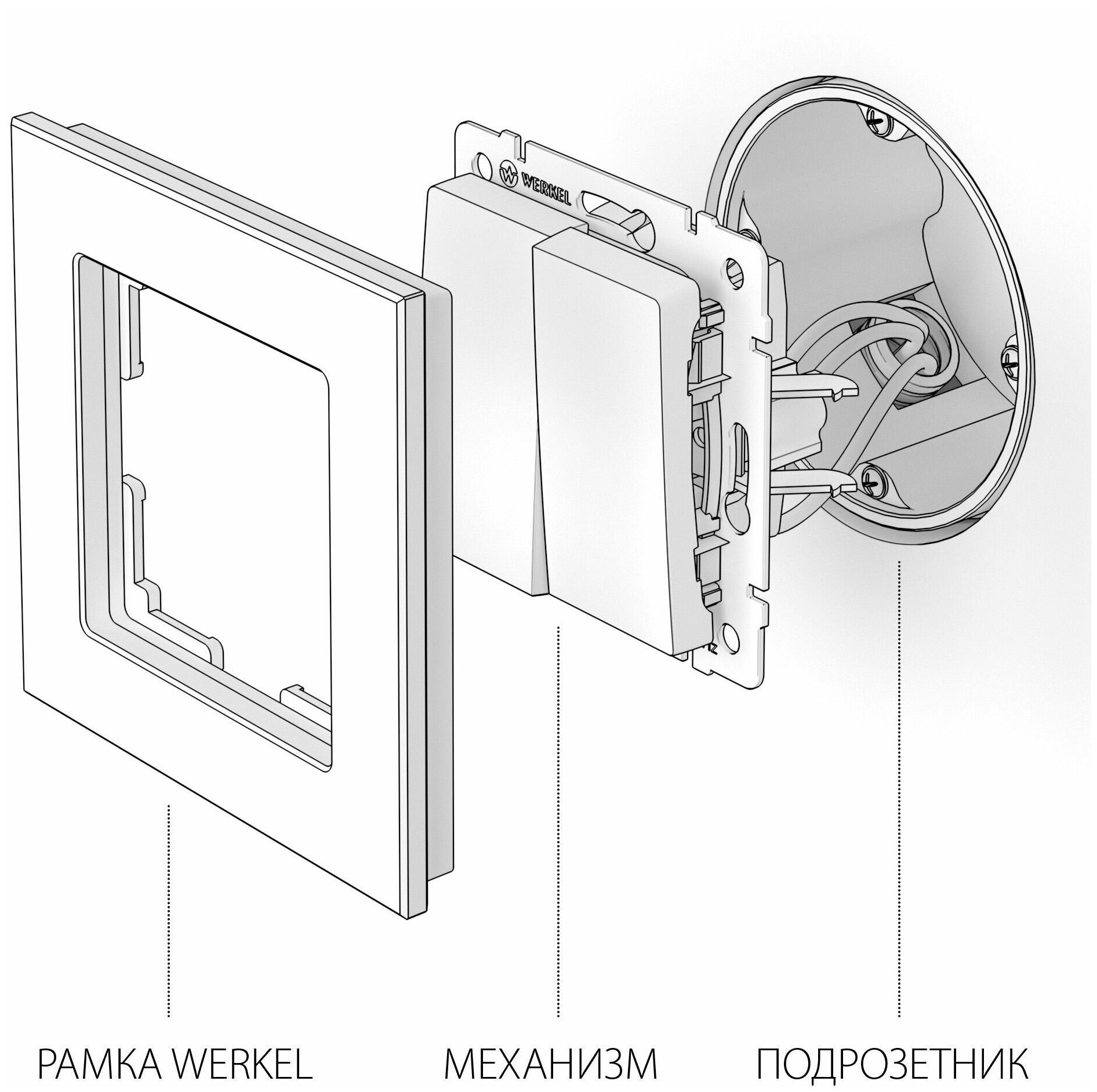 Выключатель двухклавишный Werkel W1120011 шампань IP20 - фотография № 8