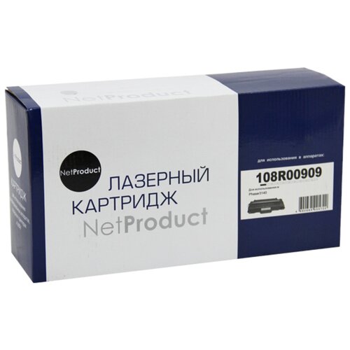 Картридж NetProduct N-108R00909, 2500 стр, черный картридж netproduct n 106r01601 2500 стр синий