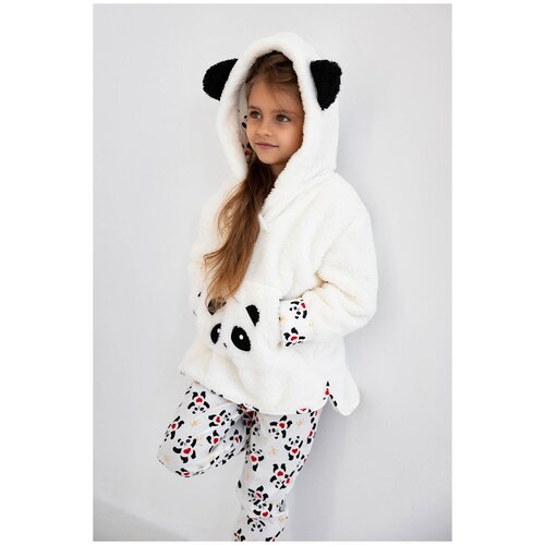 Толстовка детская SENSIS Panda Kids, белый (Размер: 98-104)