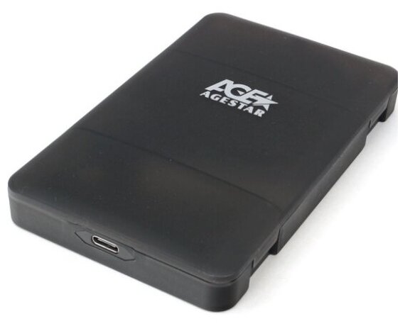 Внешний корпус для HDD/SSD 2.5" Agestar 3UBCP3C, пластик, черный, USB 3.0