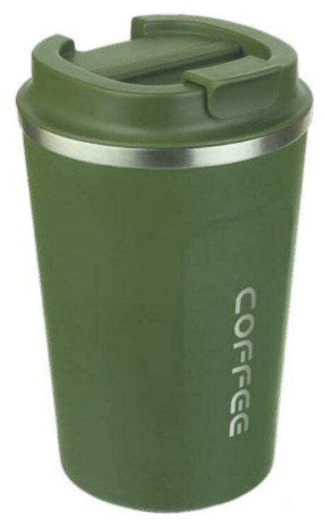 Термокружка PERFEO для напитков с крышкой-поилкой, объем 0,5 л., зеленый (PF_C3729) - фотография № 5