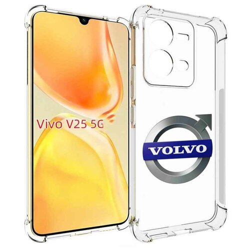Чехол MyPads volvo мужской для Vivo V25 5G / V25e задняя-панель-накладка-бампер
