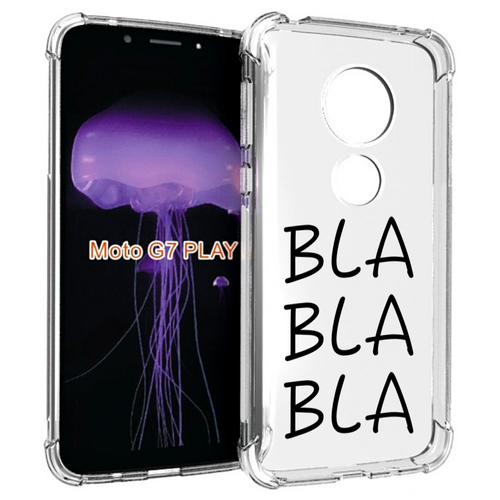 Чехол MyPads Bla-Bla для Motorola Moto G7 Play задняя-панель-накладка-бампер