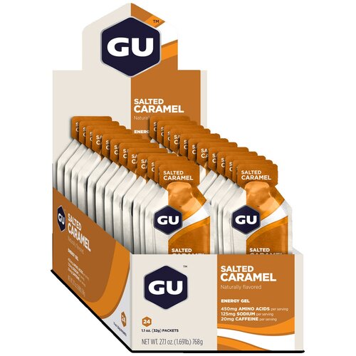 Гель питьевой GU ENERGY GU ORIGINAL ENERGY GEL 20mg caffeine 24 стика x 32 г, Соленая карамель гель питьевой gu energy gu original energy gel 40mg caffeine 32 г эспрессо лав