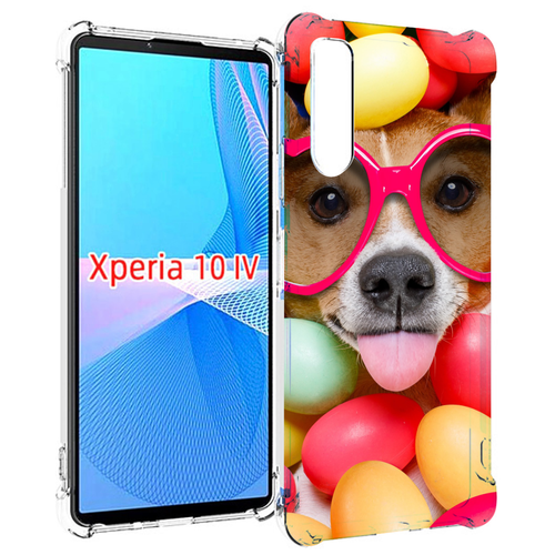 Чехол MyPads Собака-в-яйцах для Sony Xperia 10 IV (10-4) задняя-панель-накладка-бампер чехол mypads очень довольная собака для sony xperia 1 iv задняя панель накладка бампер