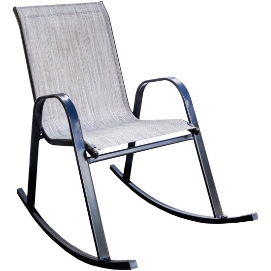 Кресло -качалка Garden Story Сан-Ремо Китай (каркас черный, сиденье орегон) (3 уп. каркас+ноги+метизы)