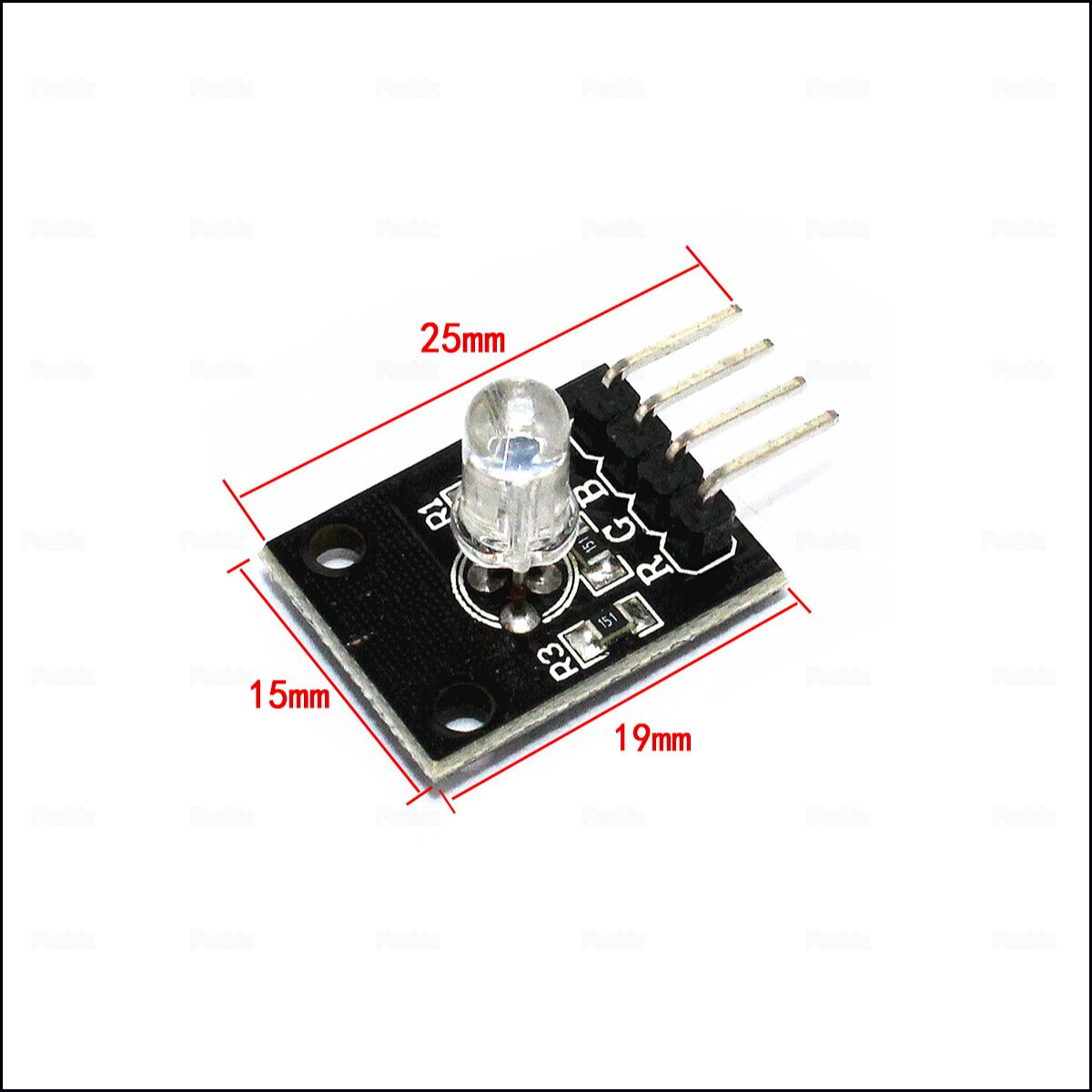 Светодиодный модуль RGB KY-016 3-цветный для Arduino — фото 1