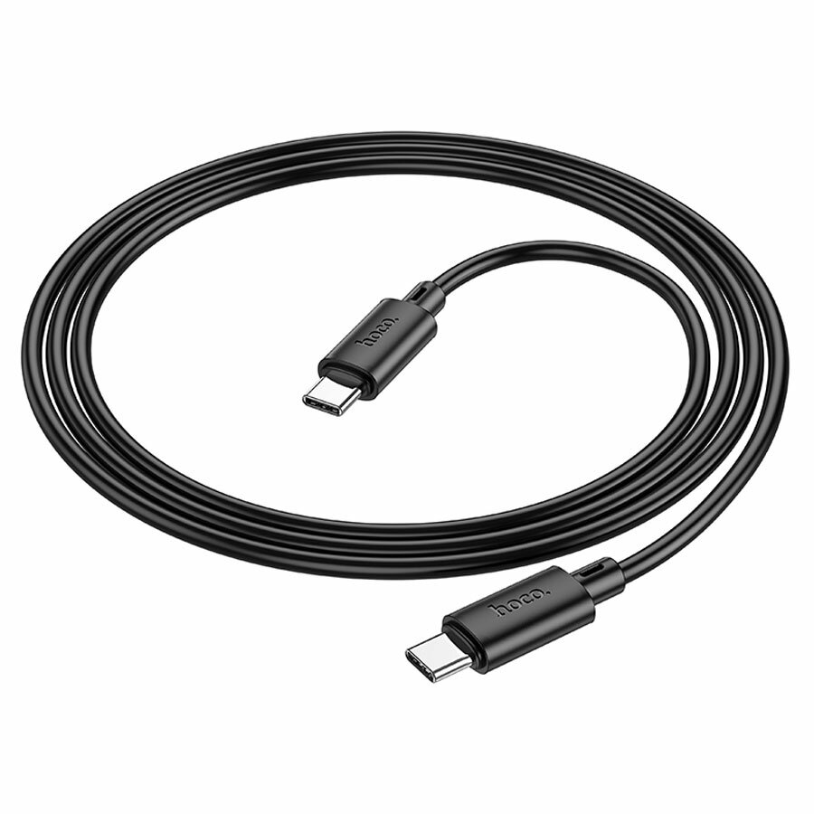 Кабель USB-C HOCO X88 Gratified Type-C - Type-C, 3A, 60W, 1 м, черный — фото 1