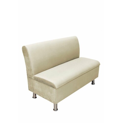 Диван коралл бежевый 140 см.(изогнутая спинка)