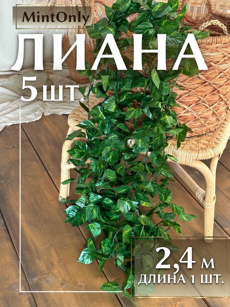 фото Искусственная лиана свисающая/ MintOnly декор для дома 5 шт
