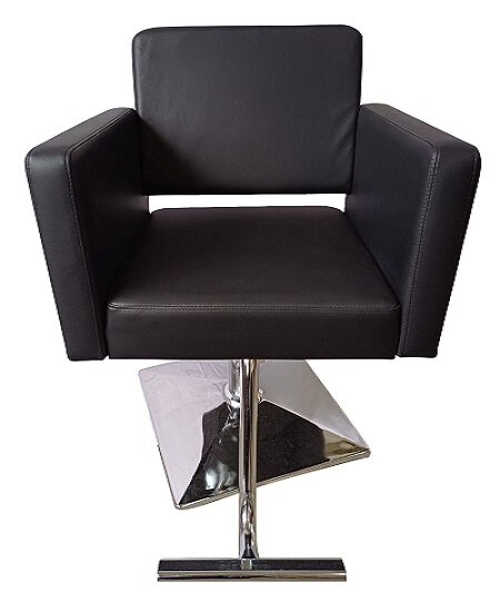 Парикмахерское кресло Лира, цвет черный, гидравлика, квадрат