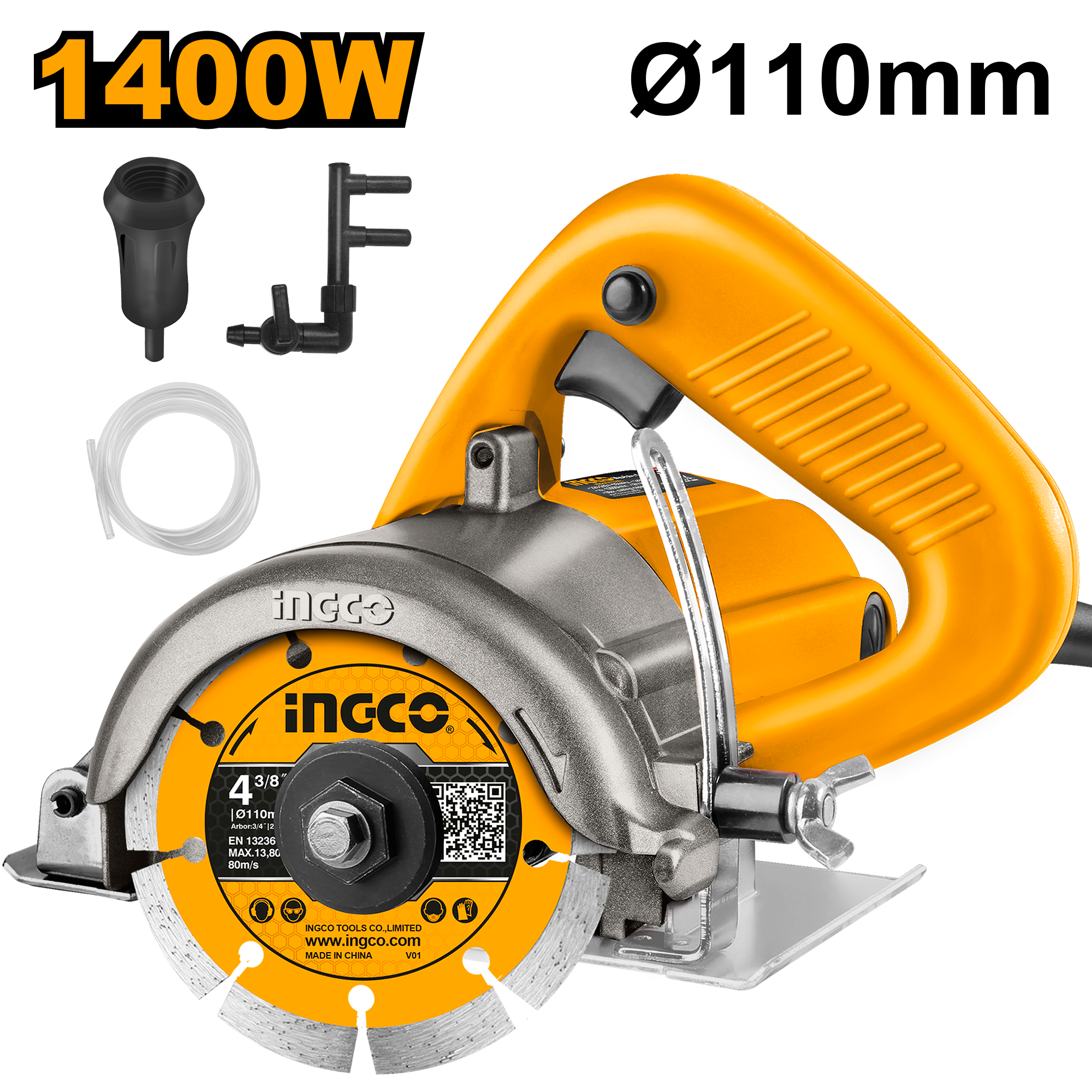 Пила дисковая многофункциональная INGCO MC14008 INDUSTRIAL 1400 Вт 110/115x20 мм