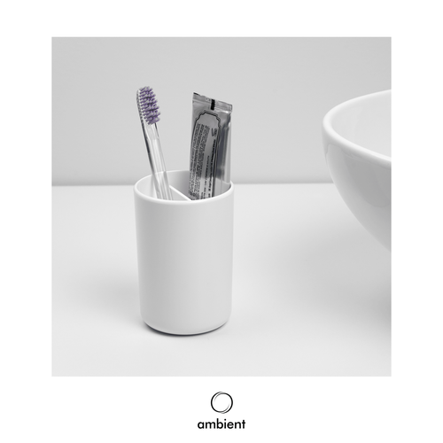 Стакан для зубных щеток ambient Flux 75х75х110 мм белый