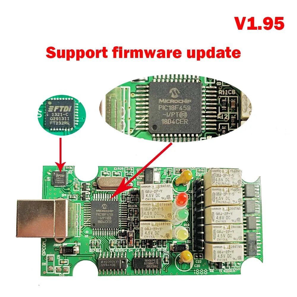 V1.99 V1.95 OP-COM с PIC18F458 OBD2 Авто диагностический инструмент OBD2 сканер OP-COM/OP COM OPCOM для OPEL VAUXHALL Поддержка со встроенным программным обеспечением