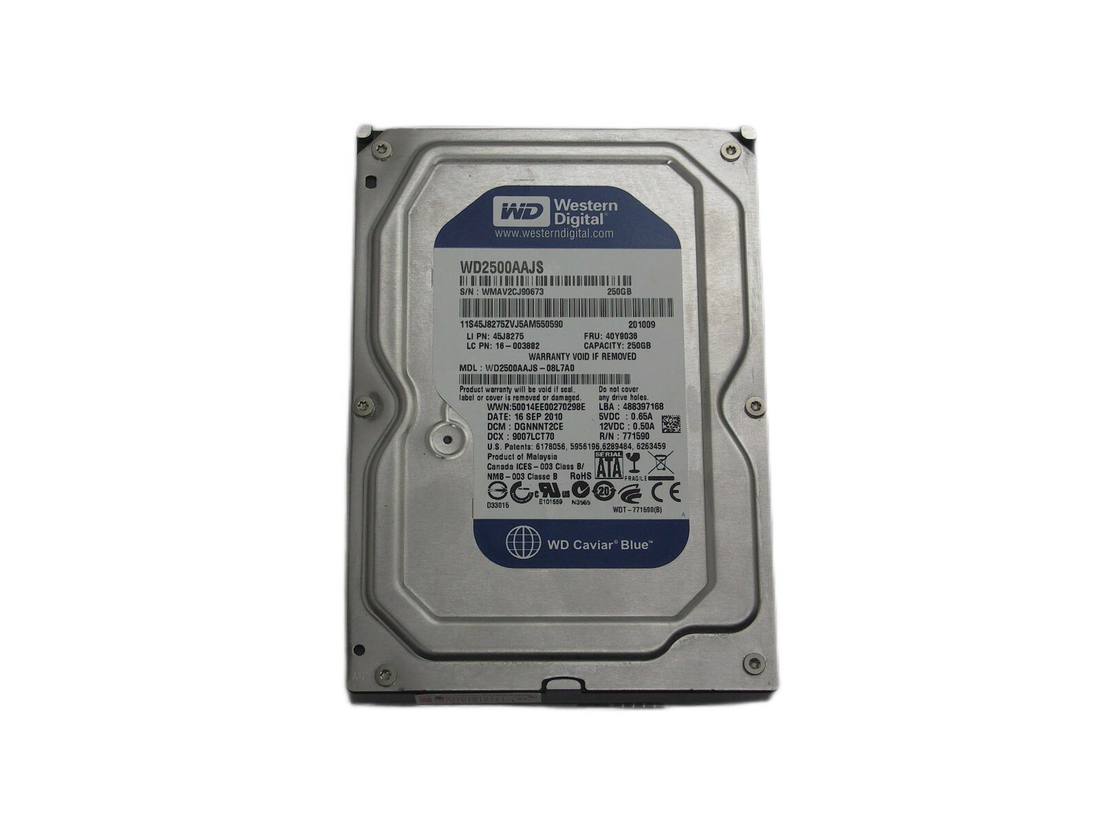 Жесткий диск WD 250 Gb 7200 rpm SATA WD2500AAJS