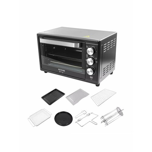 Аэрогриль духовка духовой шкаф мини-печь гриль аэрофритюрница тостер 6 в 1 STINGRAY ST-EO112A 32 литра конвекция шашлычница вертел черныйсталь 13194₽