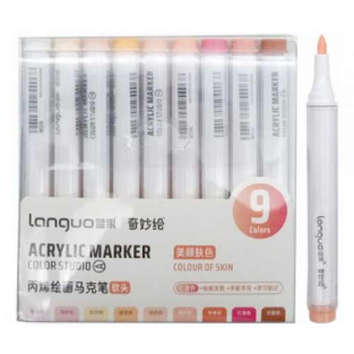 Набор акриловых маркеров из 9 цветов 