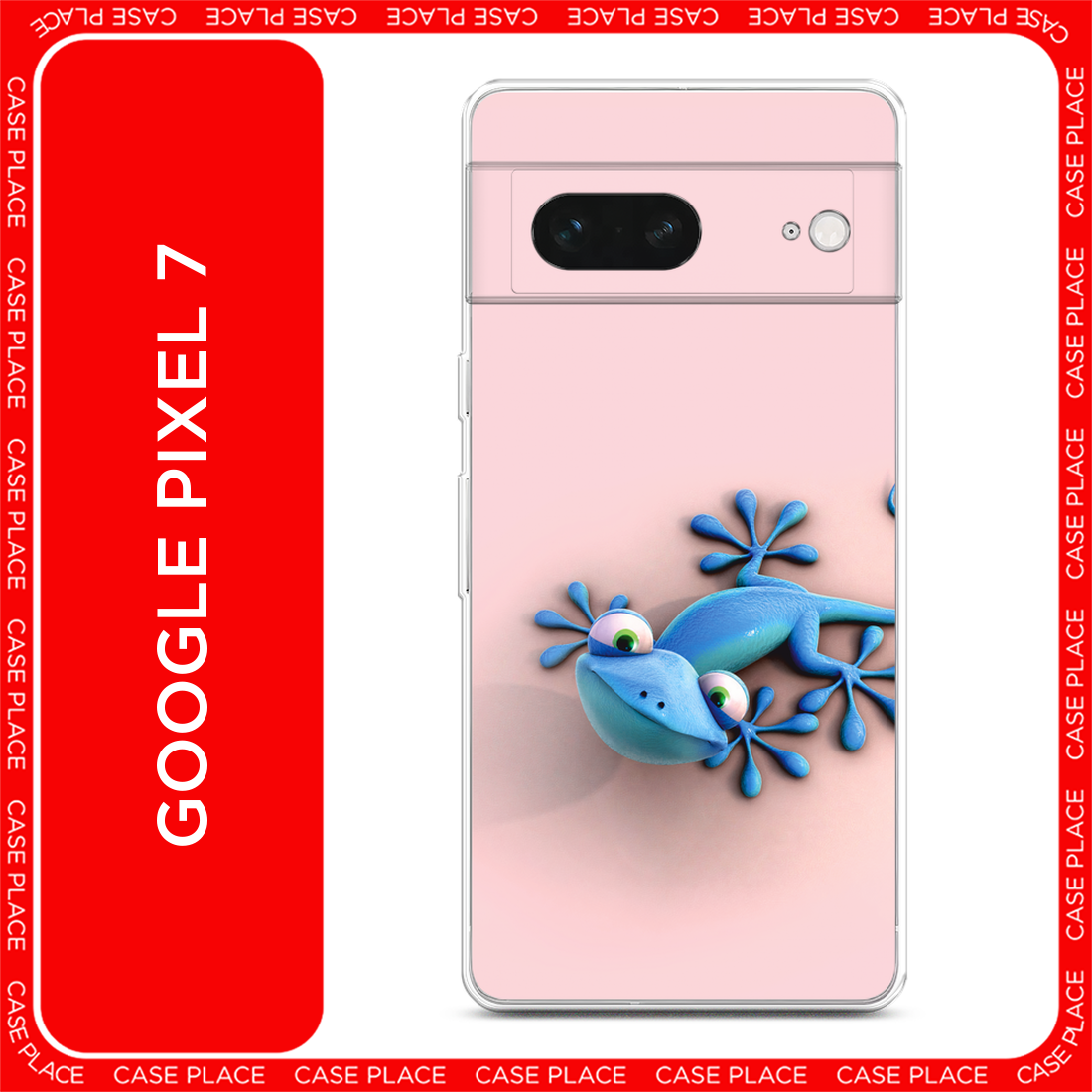 Чехол на Google Pixel 7 / Гугл Пиксель 7 с принтом Голубая ящерка