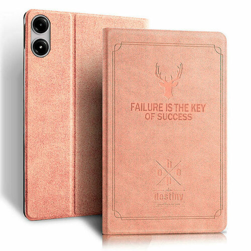 Чехол для планшета Xiaomi Redmi Pad Pro, POCO Pad 12.1 дюйма, кожаный с тиснением, винтажный стиль, светло-коричневый