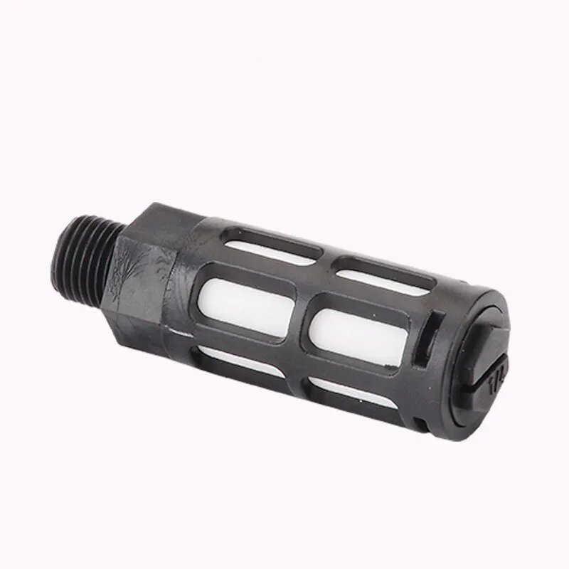Пневматический глушитель для компрессора 1/2", 3/8", 1/4", 1/8" NPT 1 I4, Black
